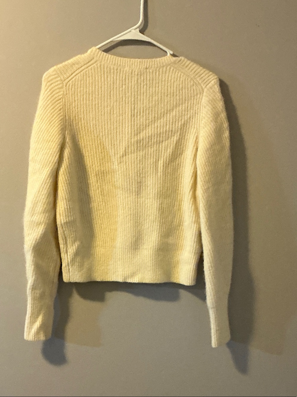 Ted Baker London Cream Ribbed Button-Front Cardigan - Picture 2 of 2